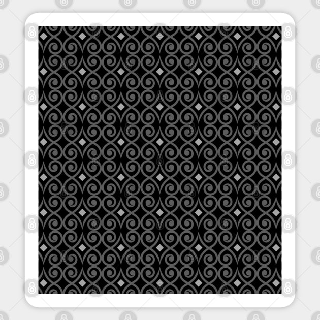 vector spiral tiles pattern Sticker by Spinkly